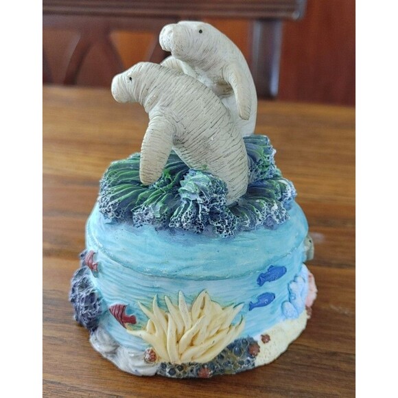 Manatee Trinket Dish Modern Ceramic Hannukah Gift Idea Christmas gift Idea - Picture 3 of 6